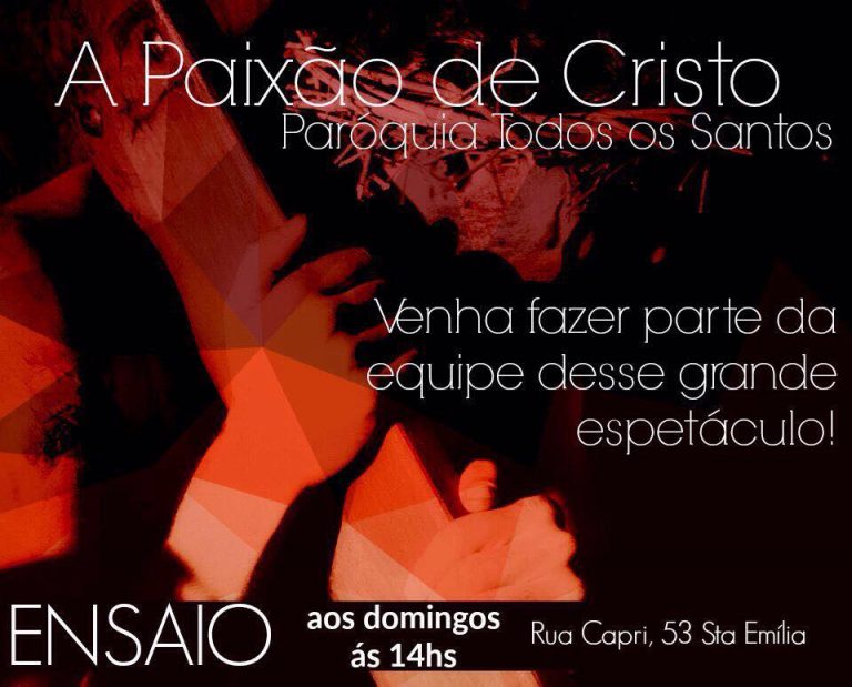 Ensaios da Paixão de Cristo começam neste domingo