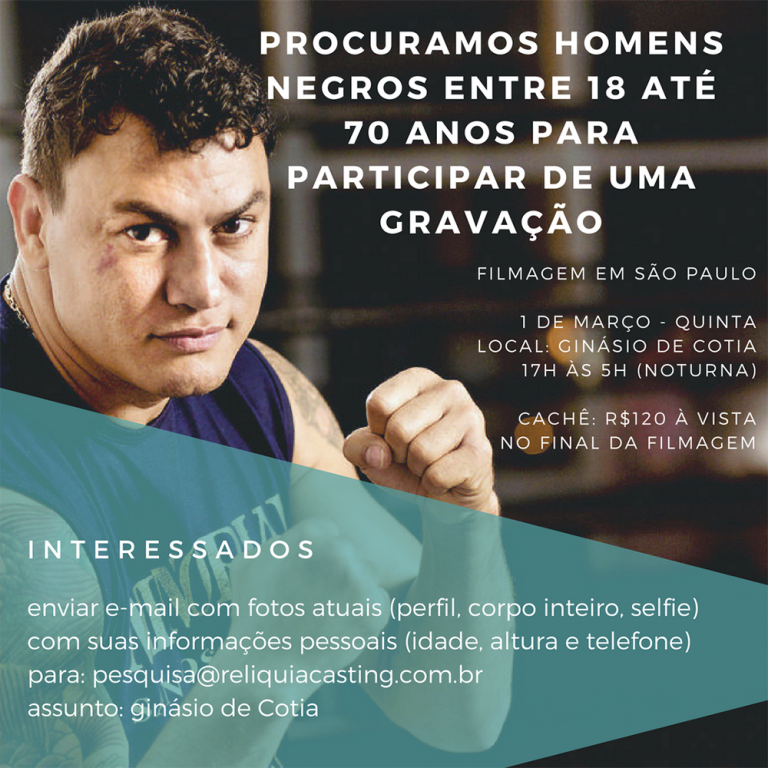 Moradores de Cotia poderão participar das gravações de série sobre Popó Freitas