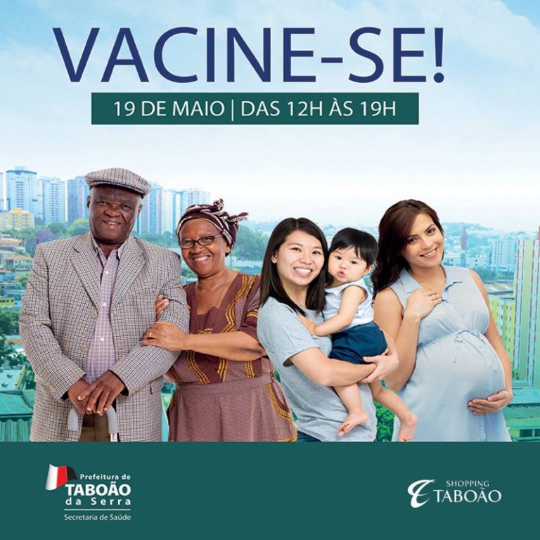 Campanha de Vacinação contra a gripe acontece neste sábado (19) no Shopping Taboão