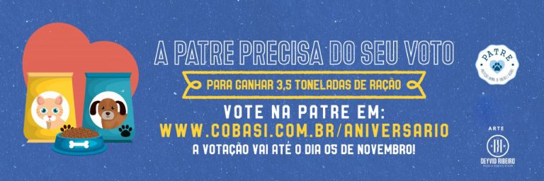 A PATRE precisa do seu voto para ganhar 3,5 toneladas de ração