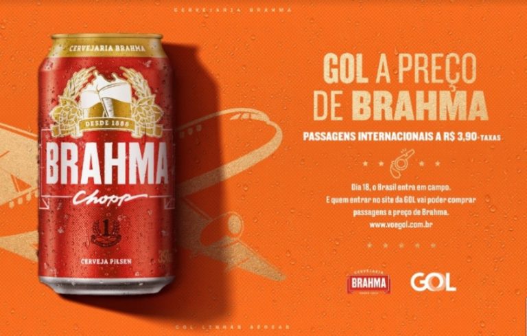 Em ação com Brahma, GOL venderá passagem internacional a R$ 3,90