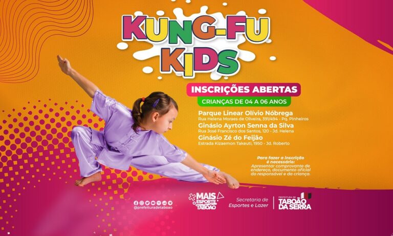 Secretaria de Esportes e Lazer abre inscrições para projeto Kung Fu Kids