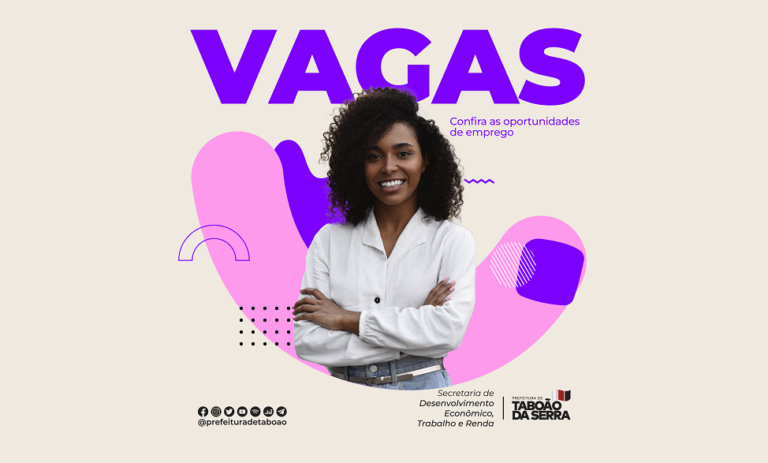Emprega Taboão oferta mais 580 vagas de emprego em diferentes áreas