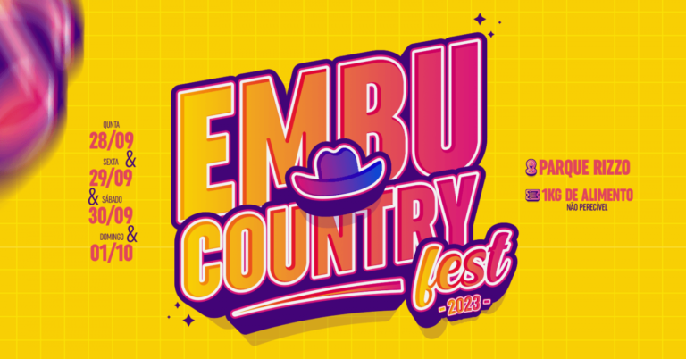 Gratuito e com grandes nomes do sertanejo, Embu Country Fest acontecerá neste fim de semana em Embu das Artes