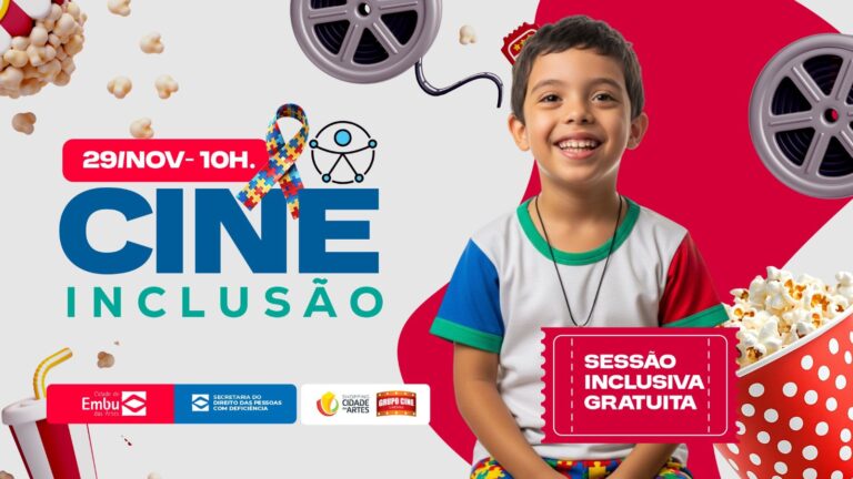 Cine Inclusão terá sessão dia 29/11 e as inscrições já estão abertas